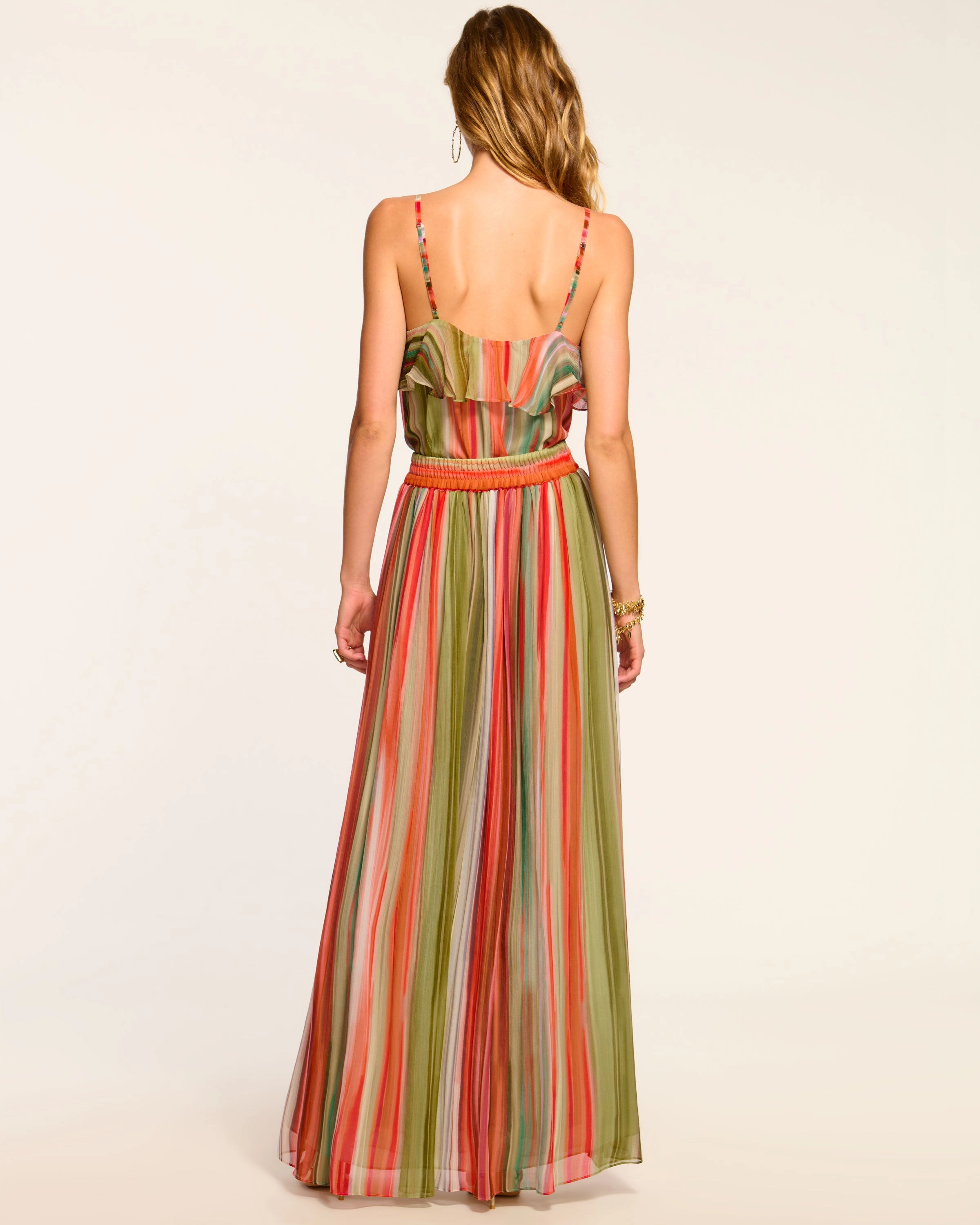 Lanette Silk Chiffon Maxi Skirt