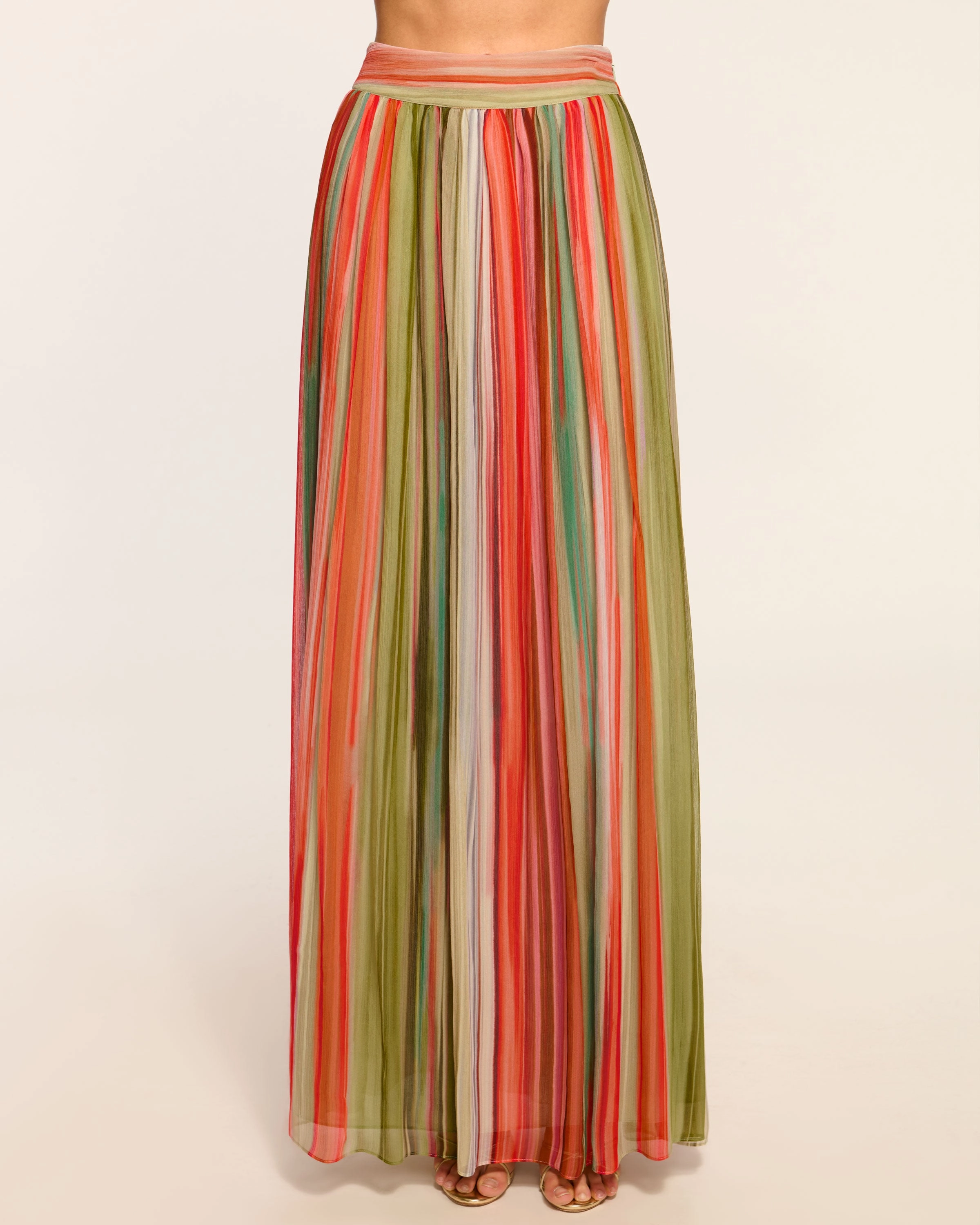 Lanette Silk Chiffon Maxi Skirt
