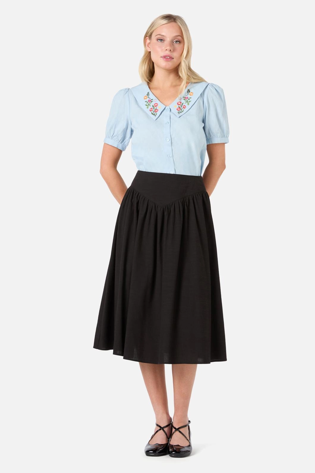 Lattice Embroidered Blouse