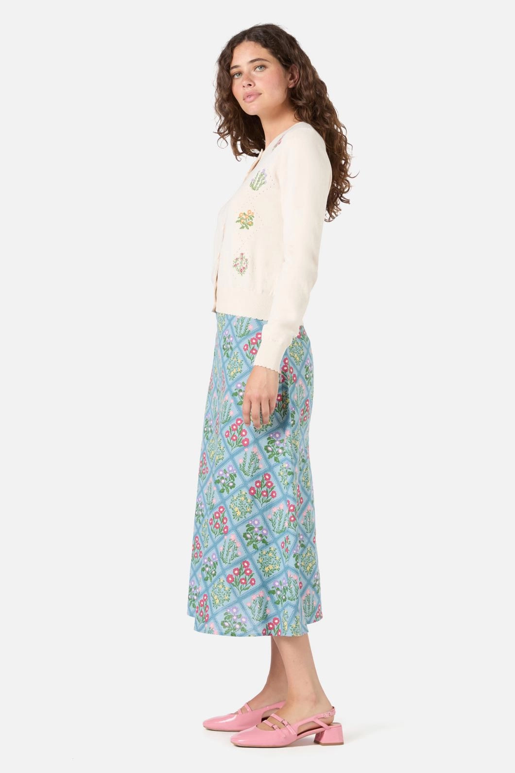 Lattice Embroidered Cardigan