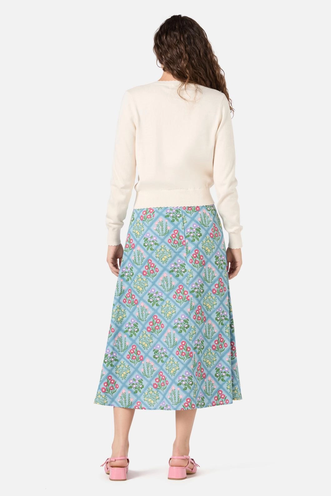 Lattice Embroidered Cardigan