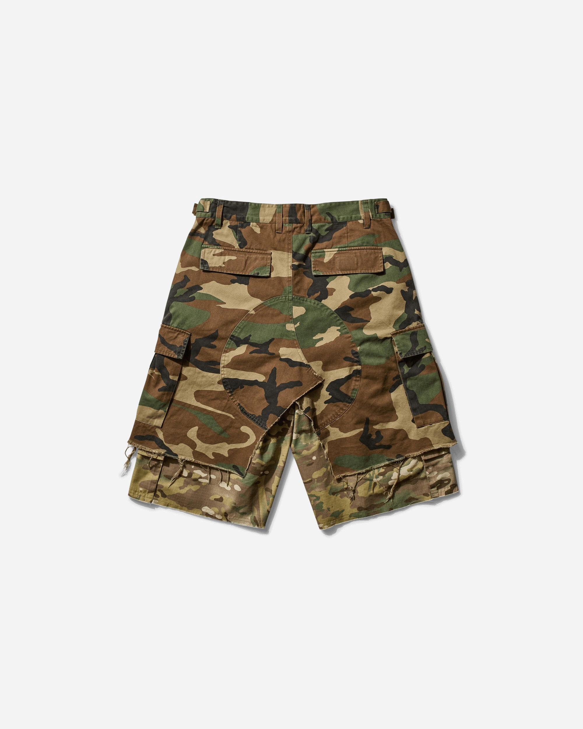 Layered Skirt Cargo Shorts Camo