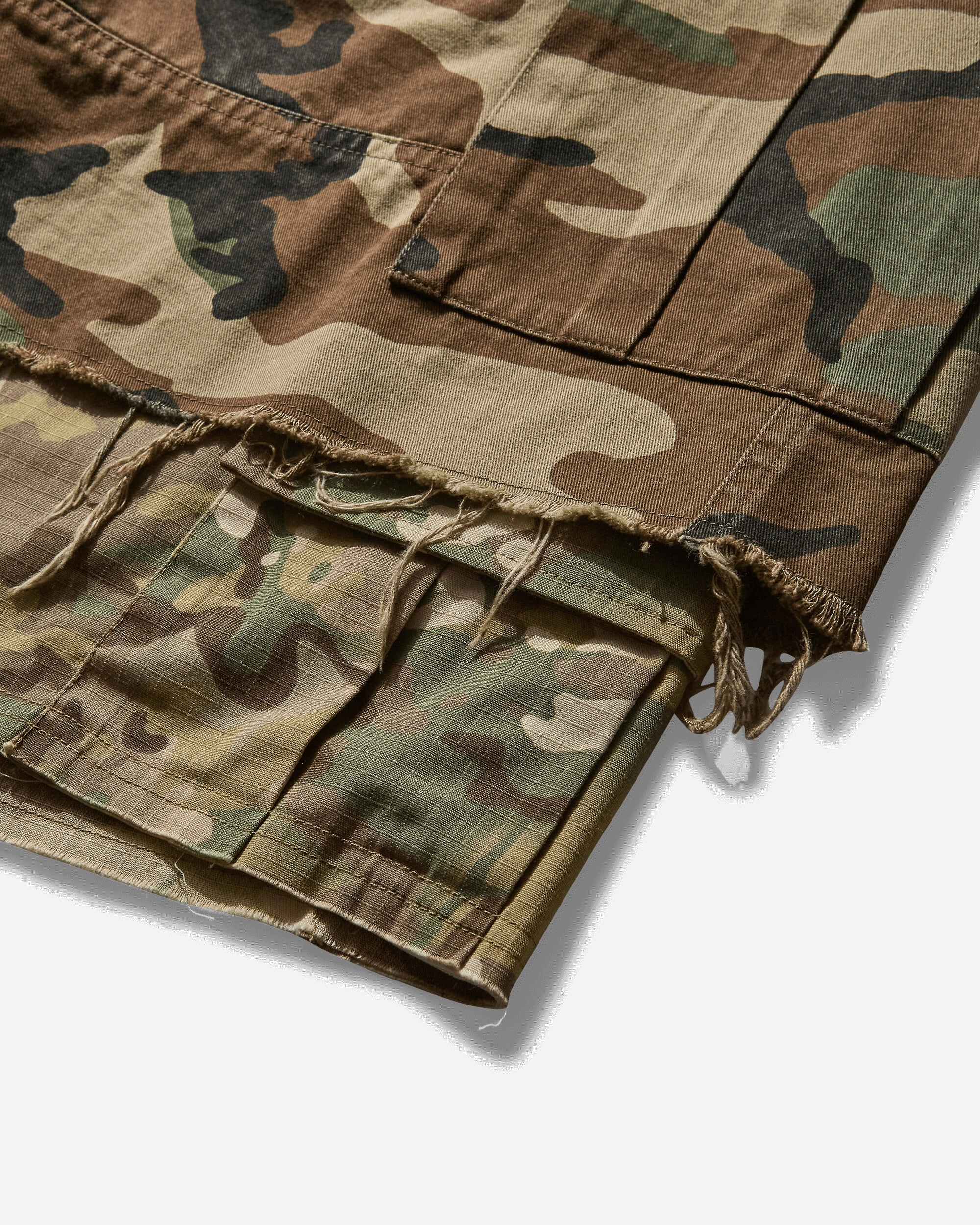 Layered Skirt Cargo Shorts Camo