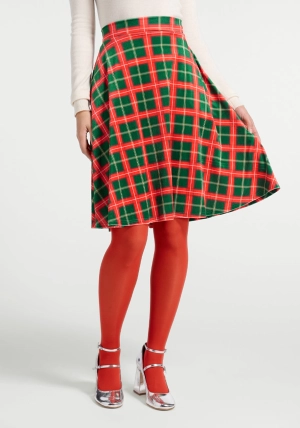 Let's Circle Back Velvet Skirt
