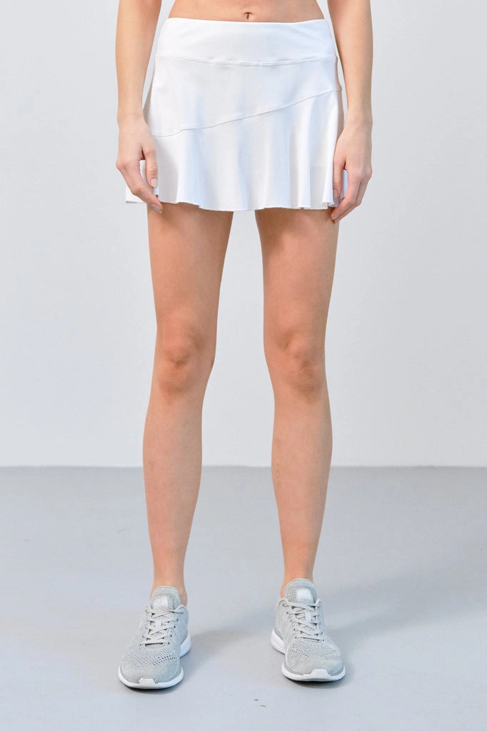 Lija Womens Rib Multi Panel Skort