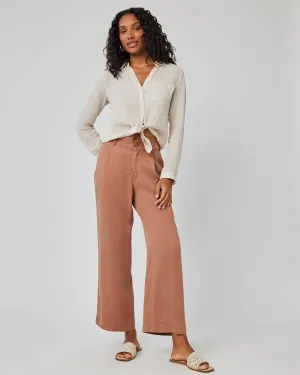 Marina Pleated Pant - Sandal Brown