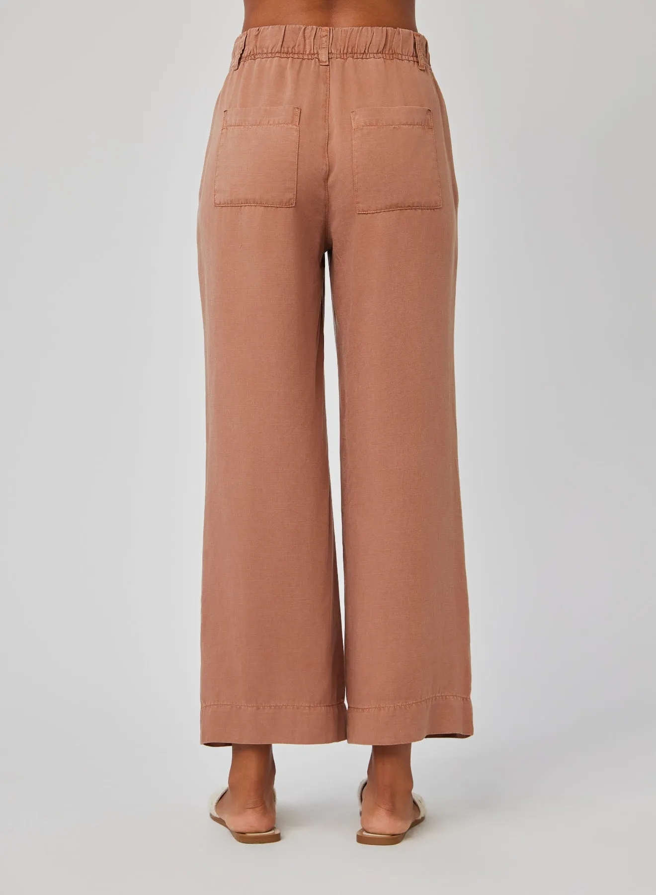 Marina Pleated Pant - Sandal Brown