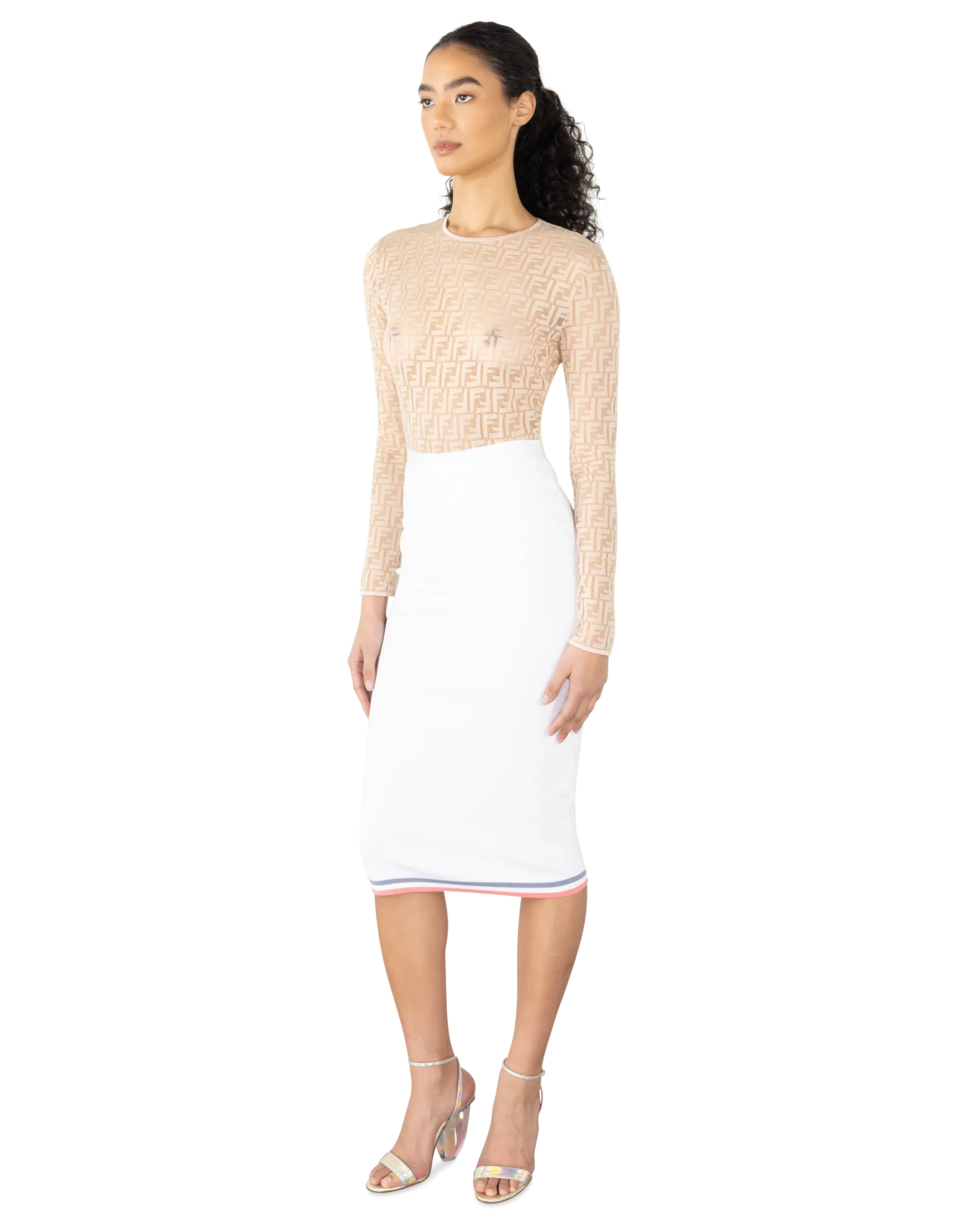 Mirror Midi Pencil Skirt