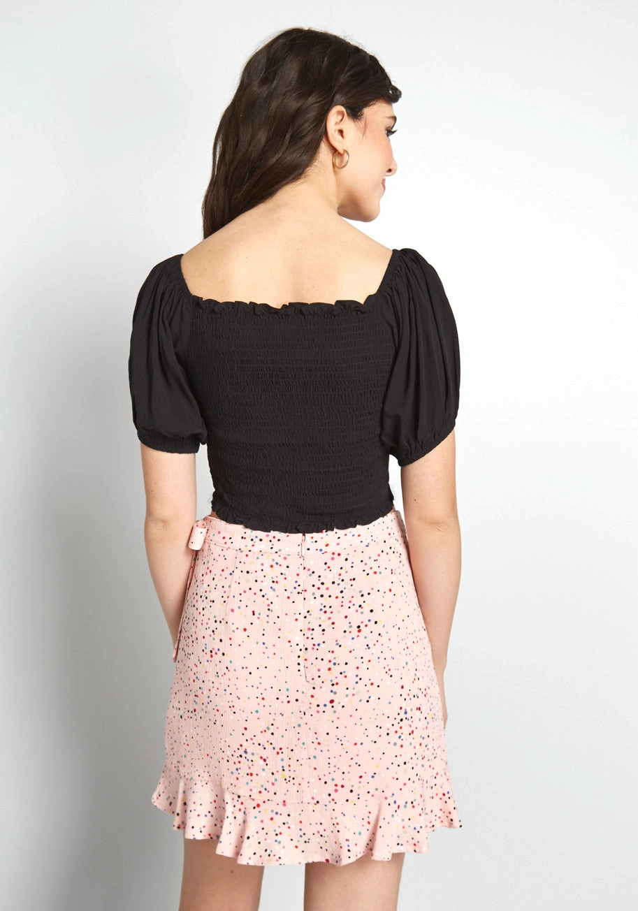 ModCloth x Collectif Talking Smock Crop Top