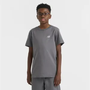 New Balance Junior Boys' Linear Logo Back Hit Tee / Castle Rock