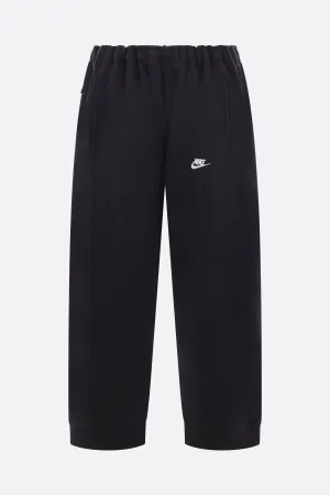 Overjogging trousers in jersey and denim