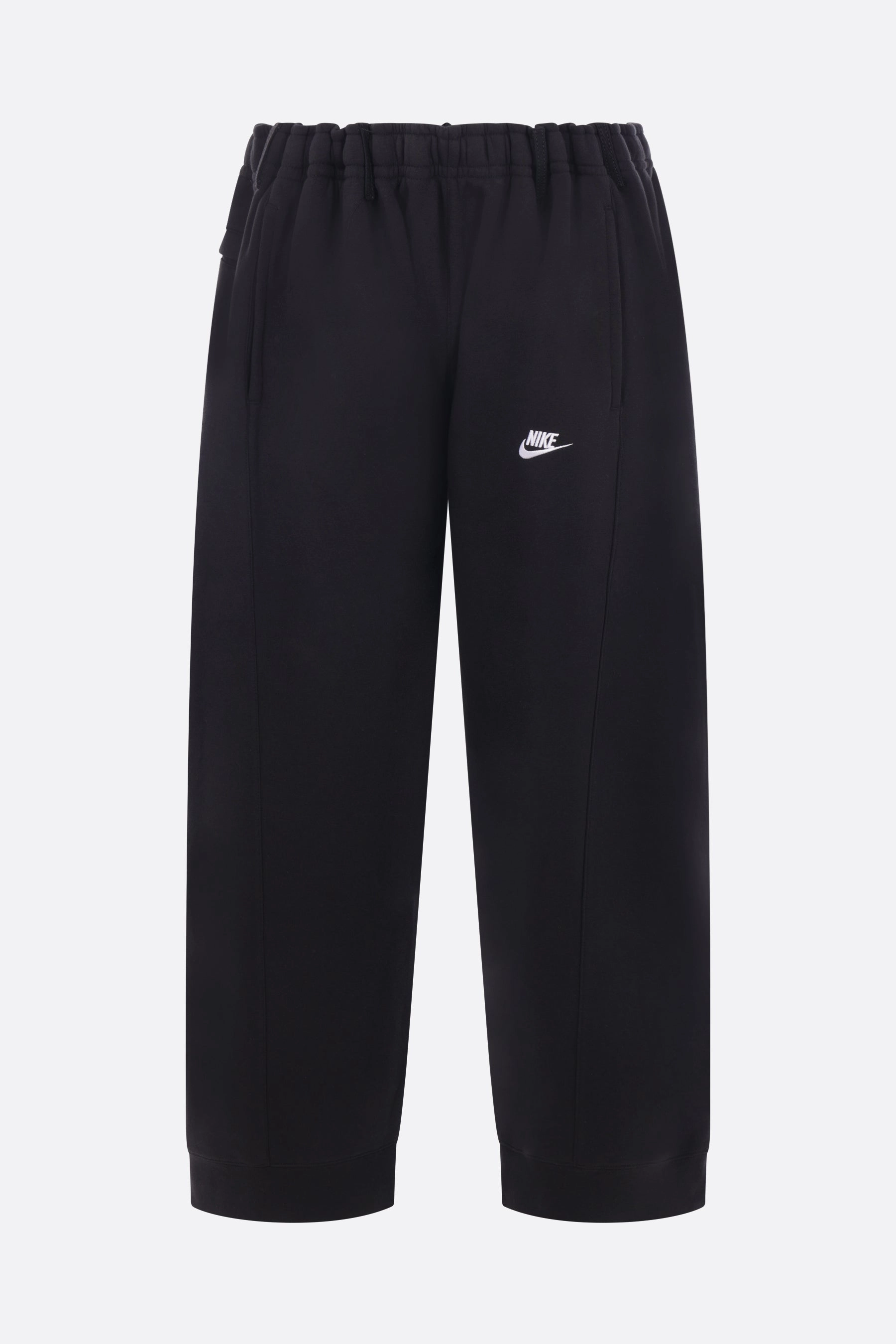 Overjogging trousers in jersey and denim