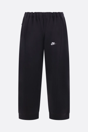 Overjogging trousers in jersey and denim