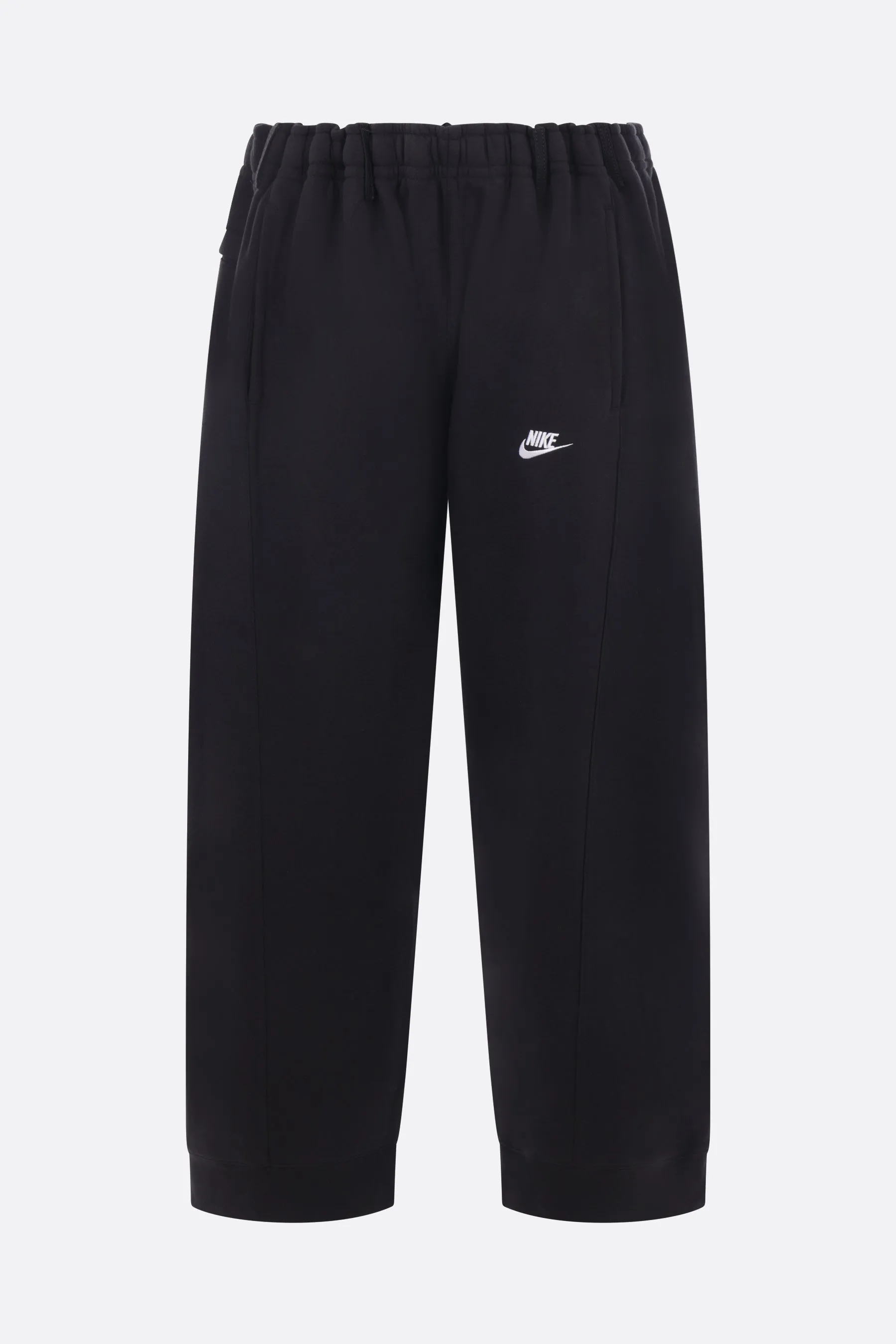 Overjogging trousers in jersey and denim