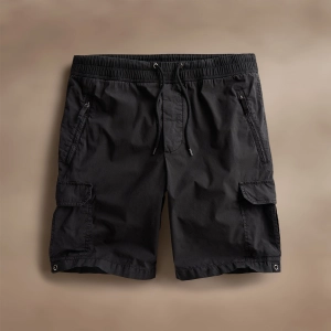 Parachute Poplin Cargo Short - Black