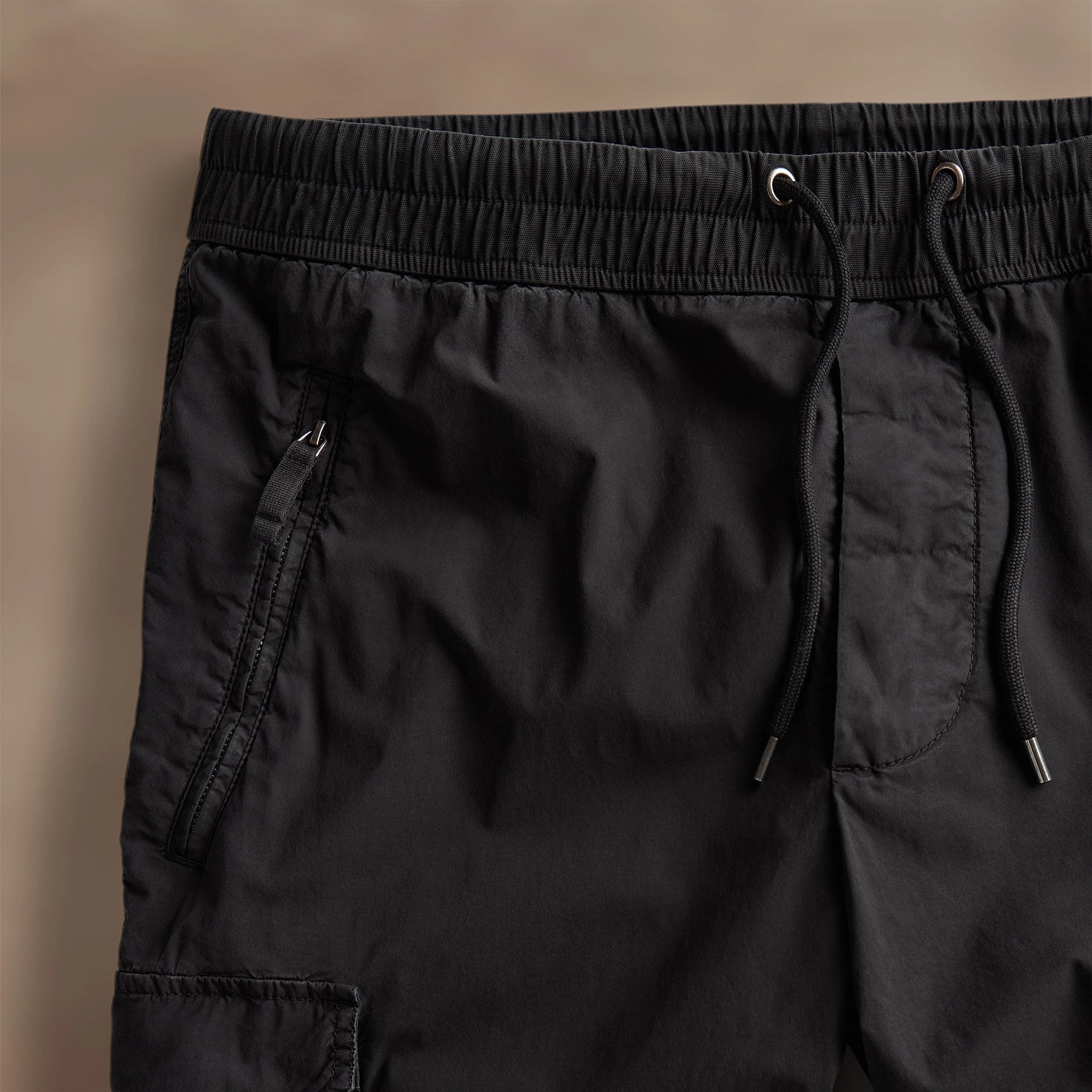 Parachute Poplin Cargo Short - Black