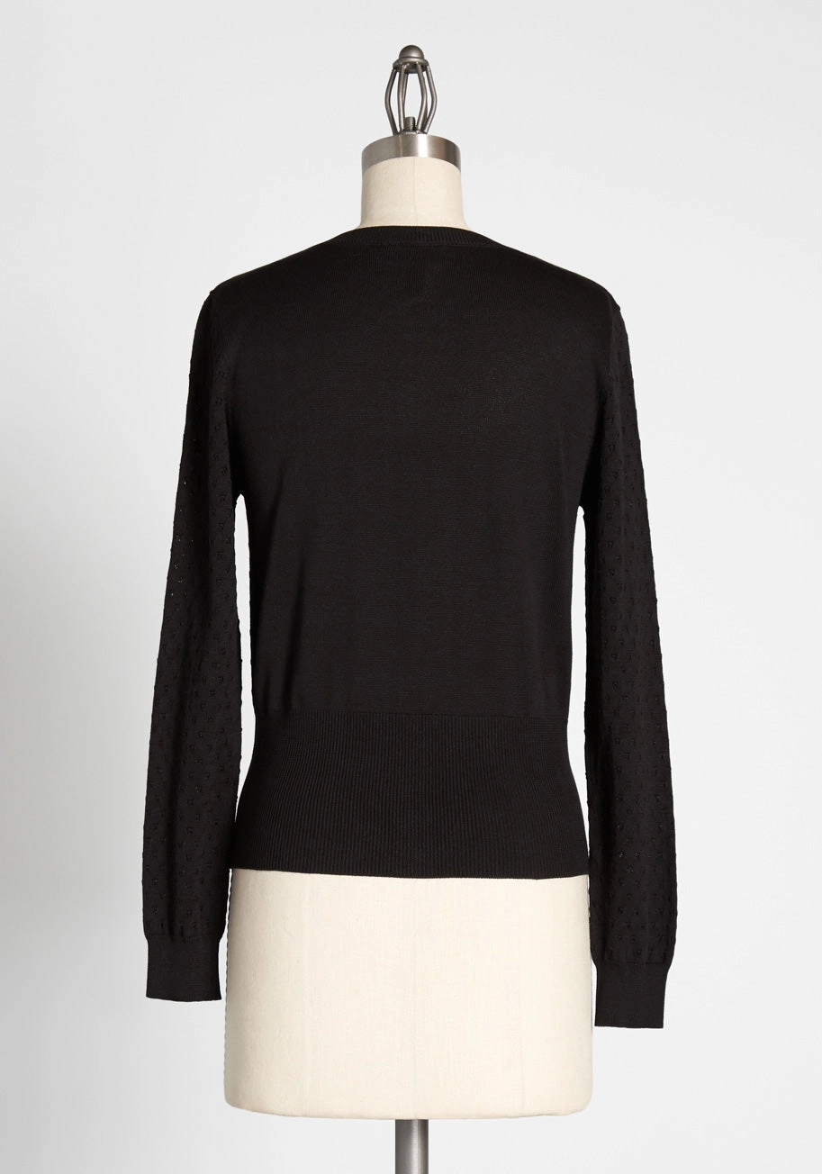Perfect Pickings Pointelle Cardigan