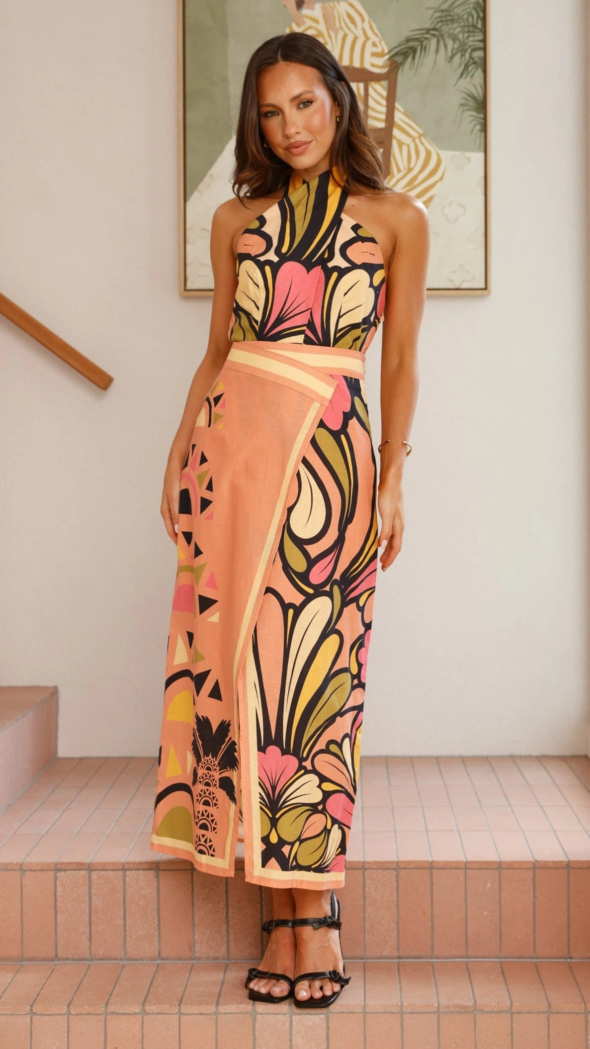 Portugal Tailored Maxi Skirt - Melon