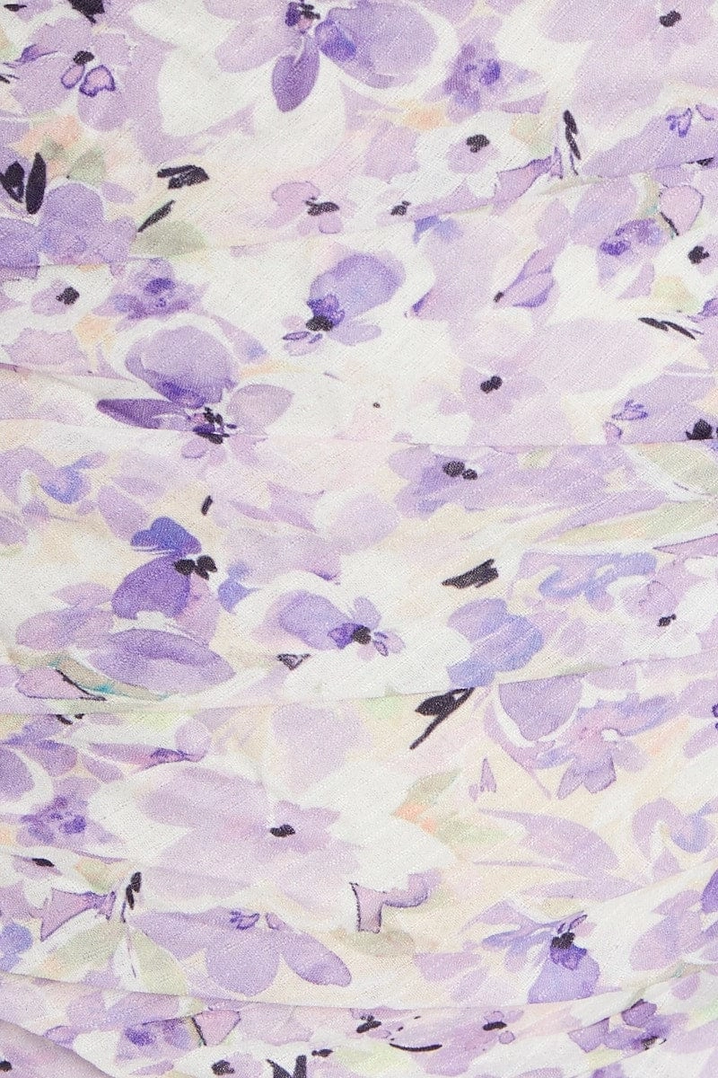 Print Ruched Skirt