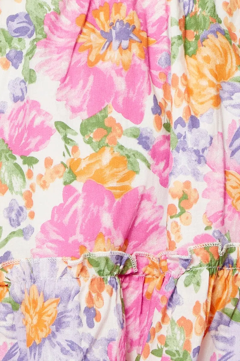 Print Skater Mini Skirt