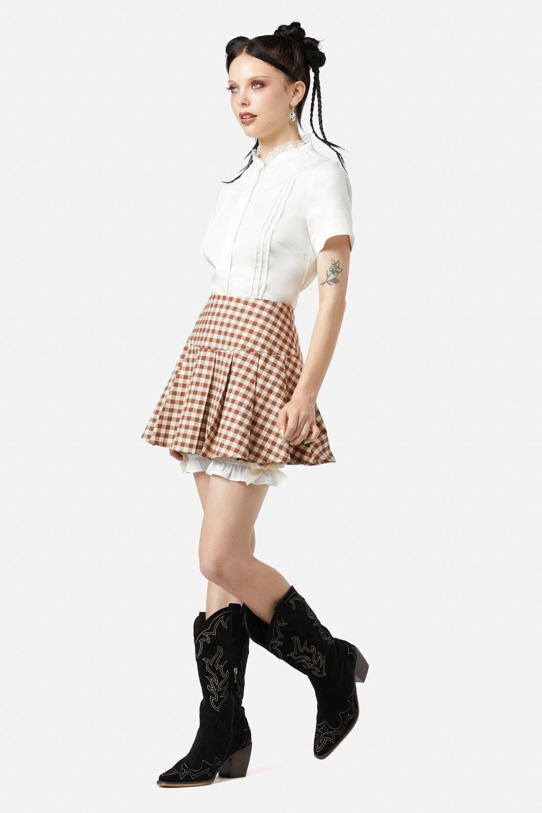 Saloon Gingham Skort