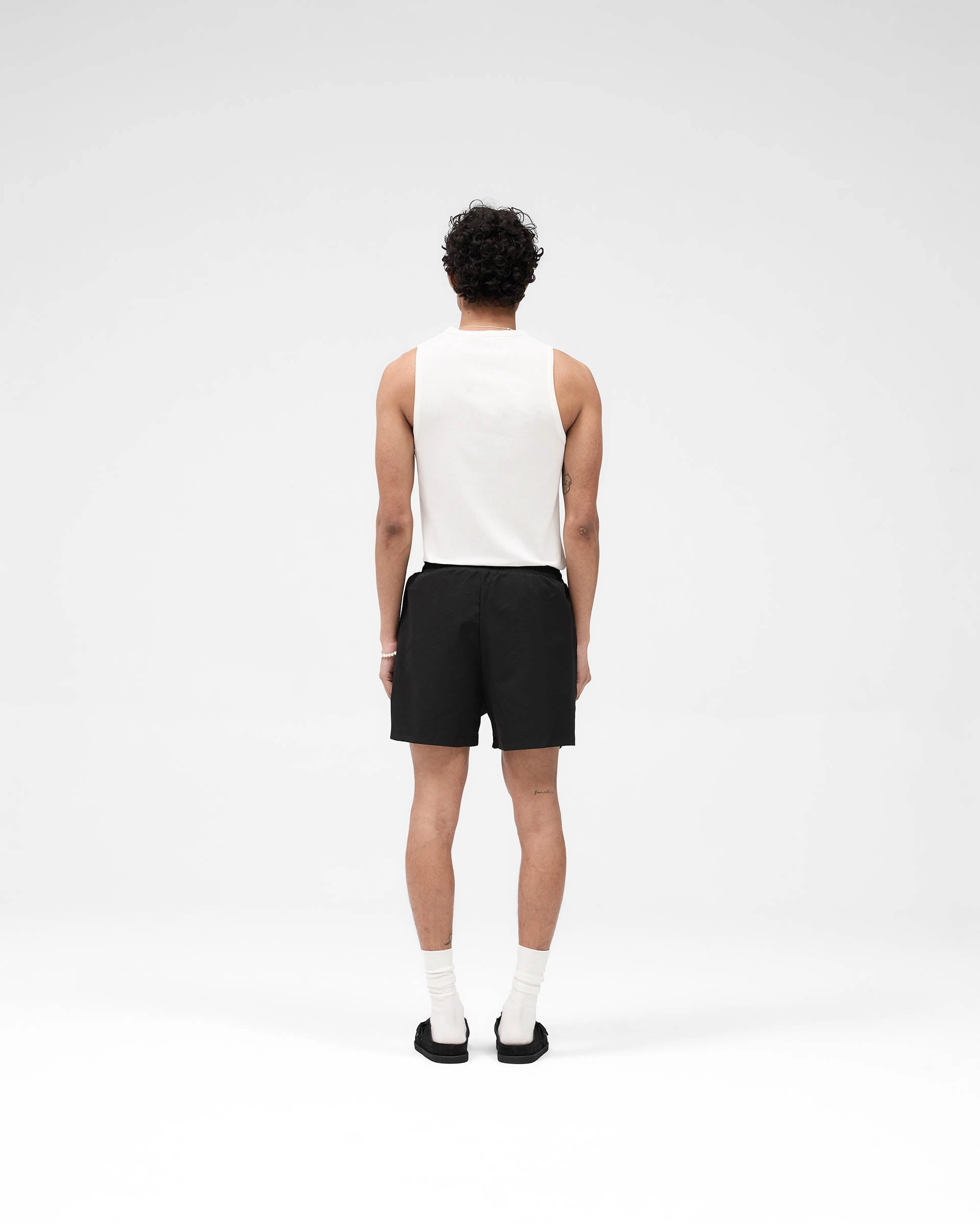 Seersucker Smart Swim Short - Black