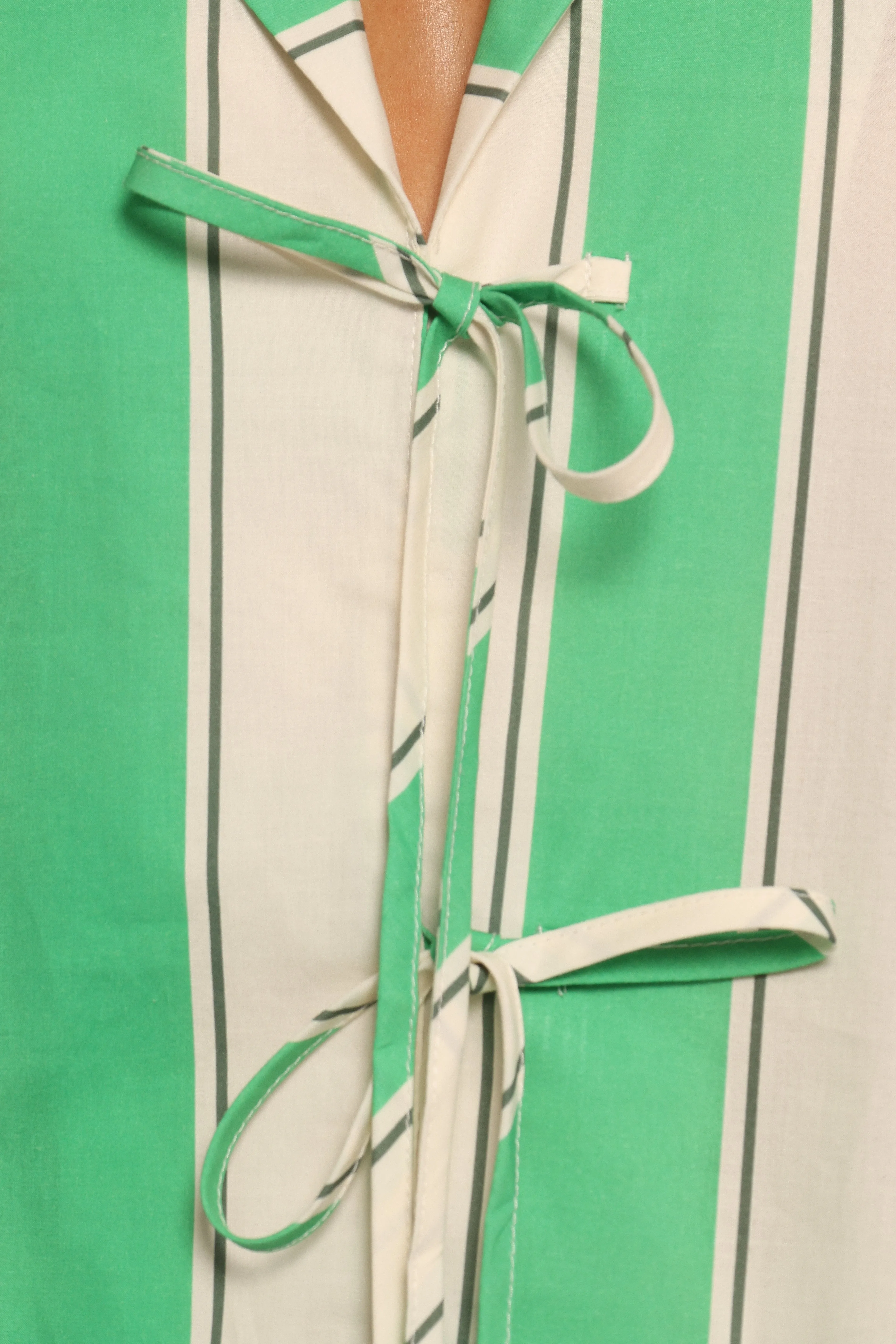 Shailene Top - Green Stripe