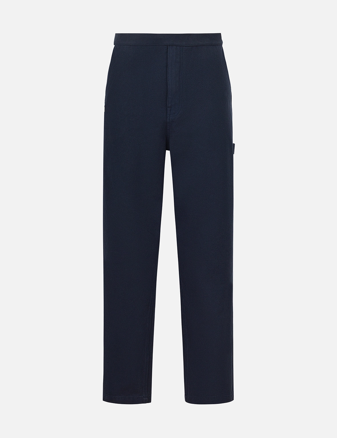 Slogan Appliqué Embroidery Straight Fit Worker Chino