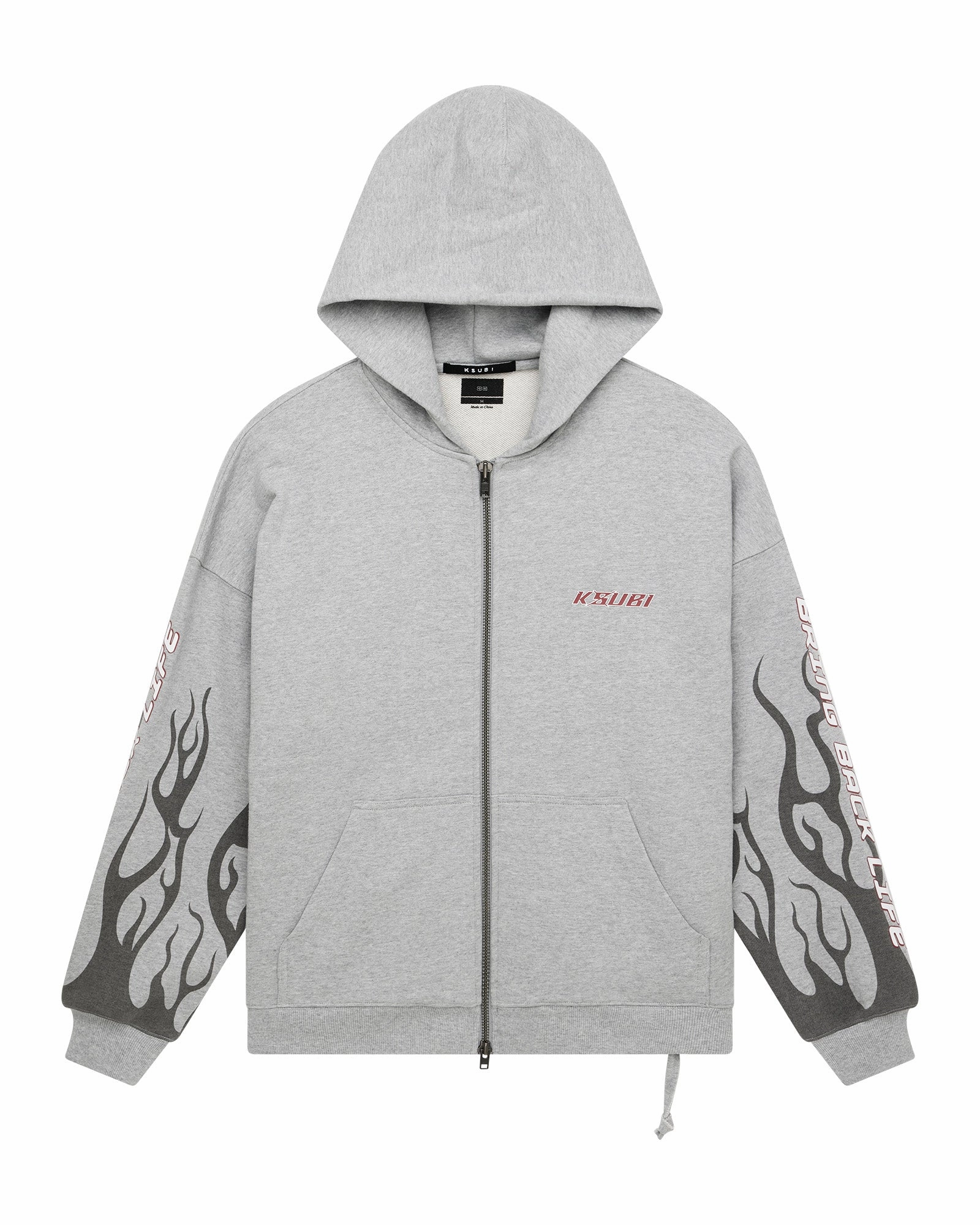 STINGER EKCESS ZIP HOODIE GREY MARLE