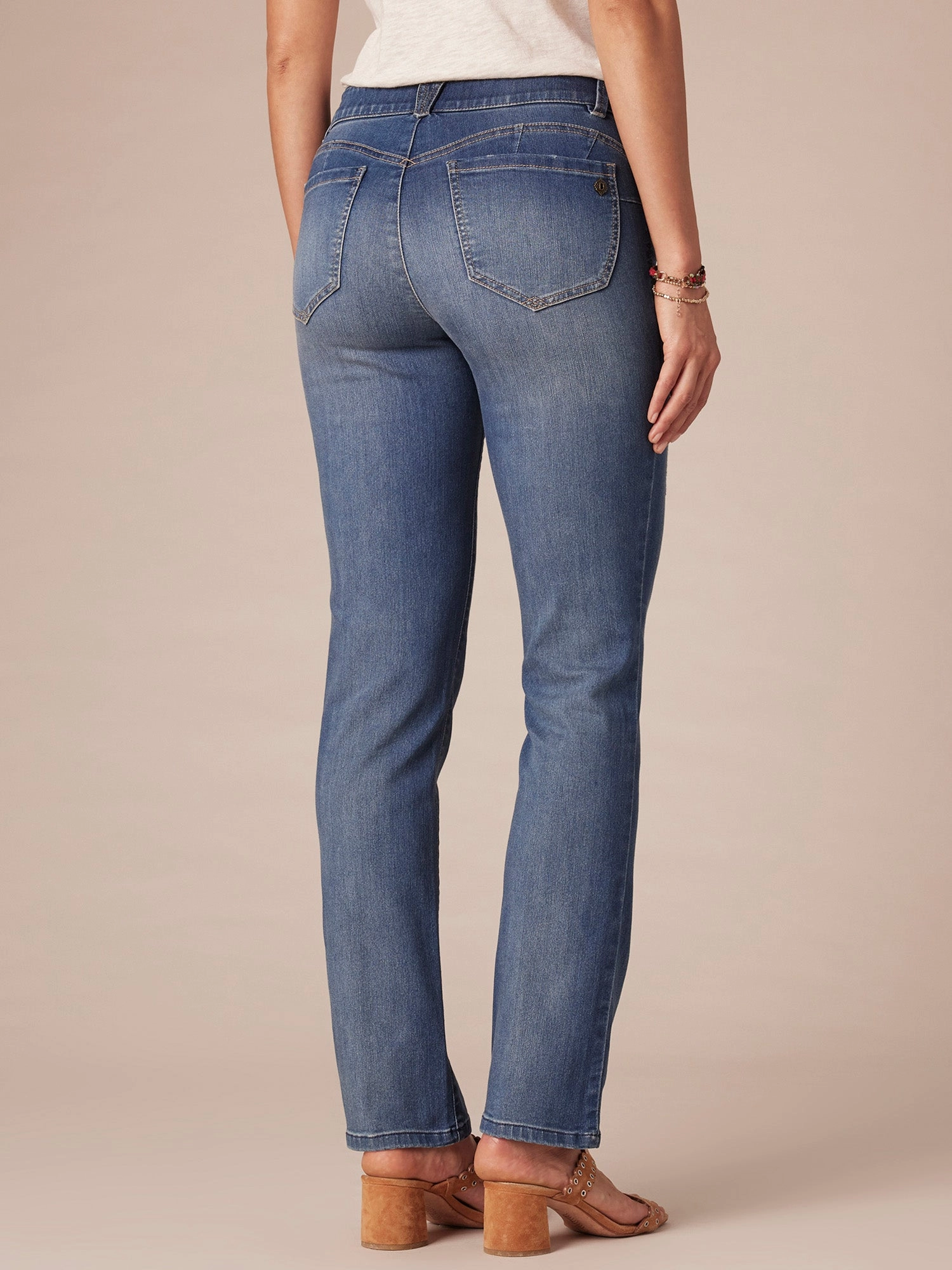 Stretch Blue Denim Absolution® Straight Leg Jean