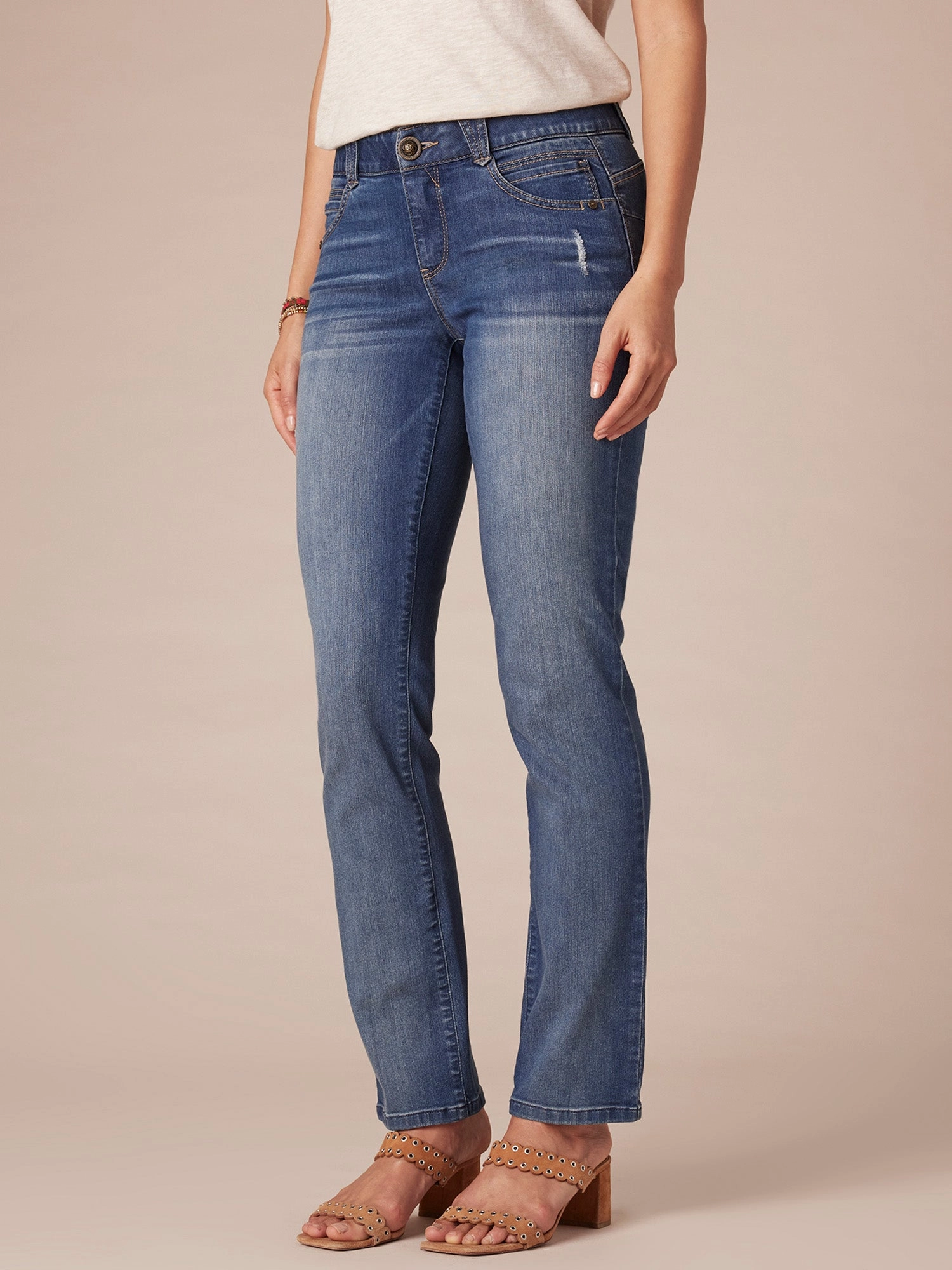 Stretch Blue Denim Absolution® Straight Leg Jean