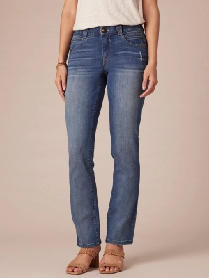 Stretch Blue Denim Absolution® Straight Leg Jean