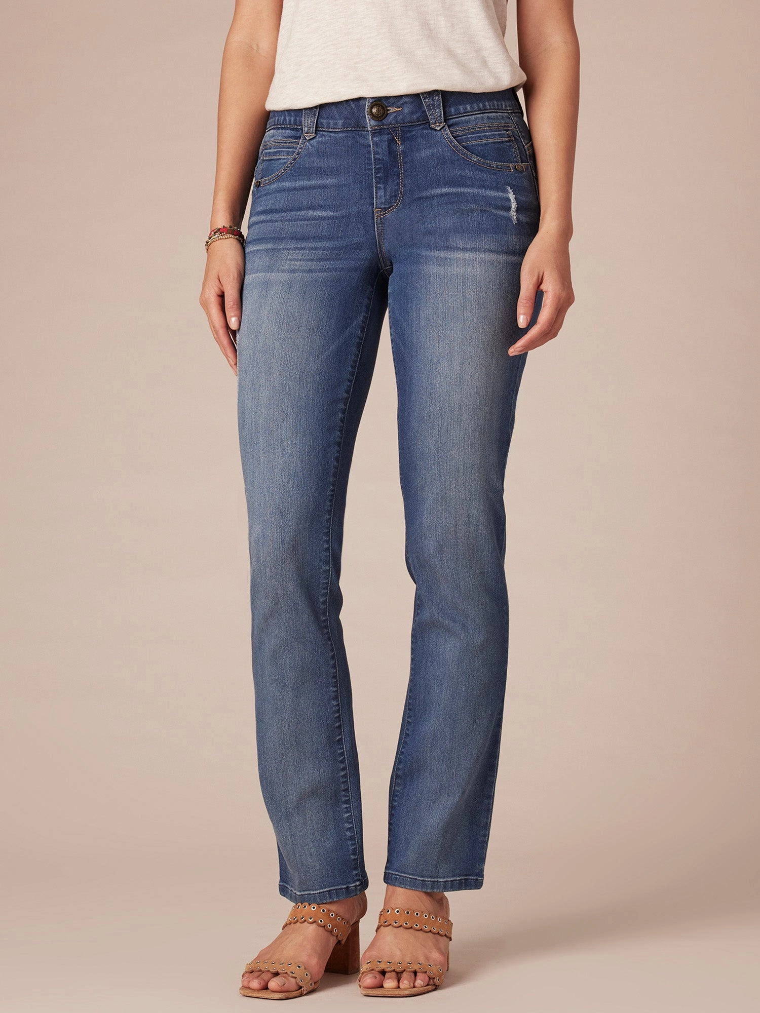 Stretch Blue Denim Absolution® Straight Leg Jean