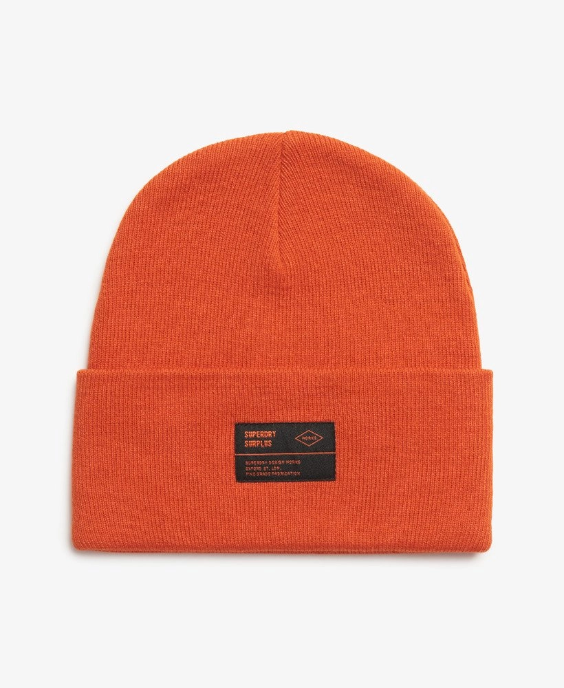 Surplus Knitted Beanie Hat | Denim Co Rust Orange