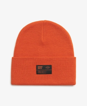 Surplus Knitted Beanie Hat | Denim Co Rust Orange