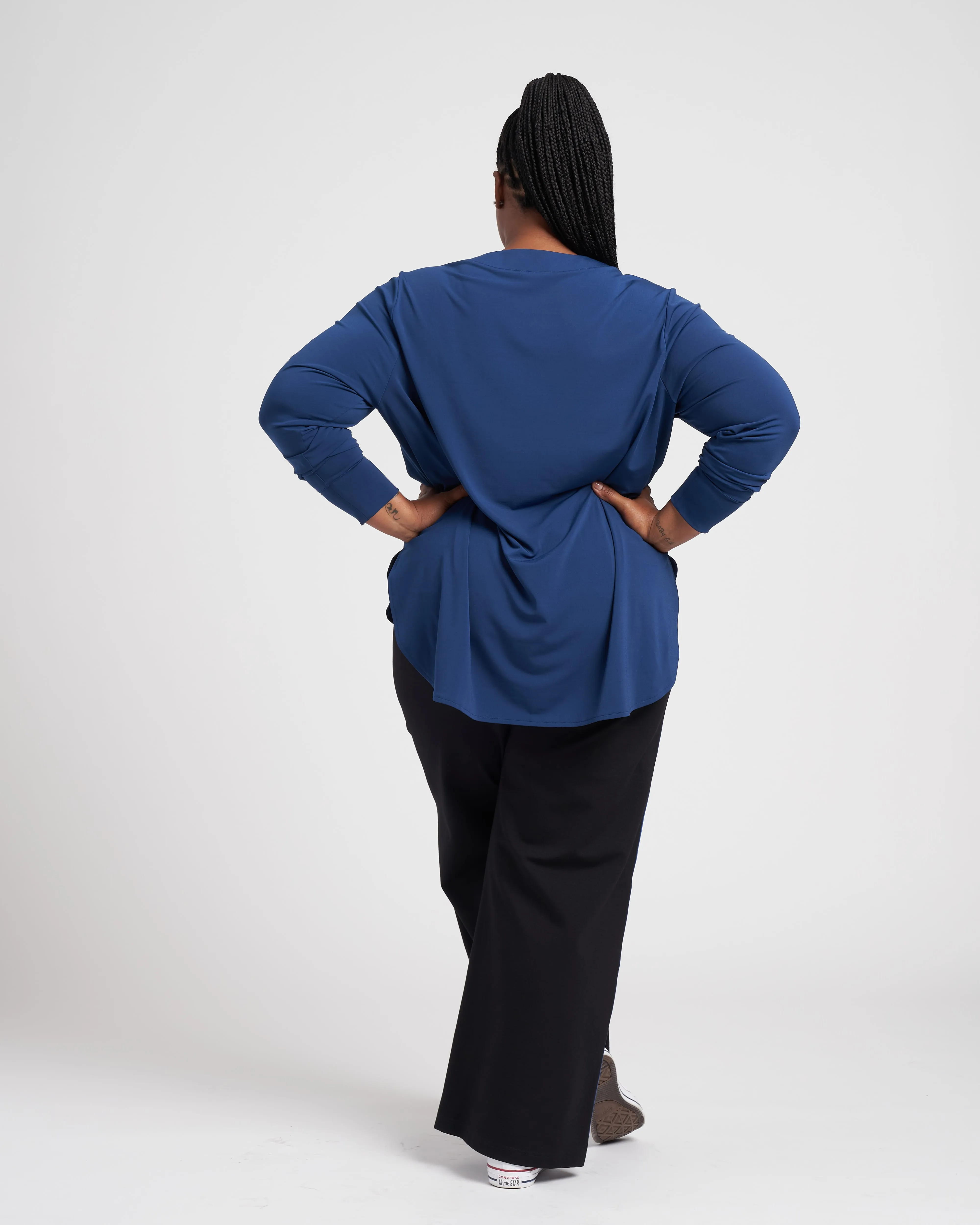 Swoop High-Low Jersey Tunic - True Blue