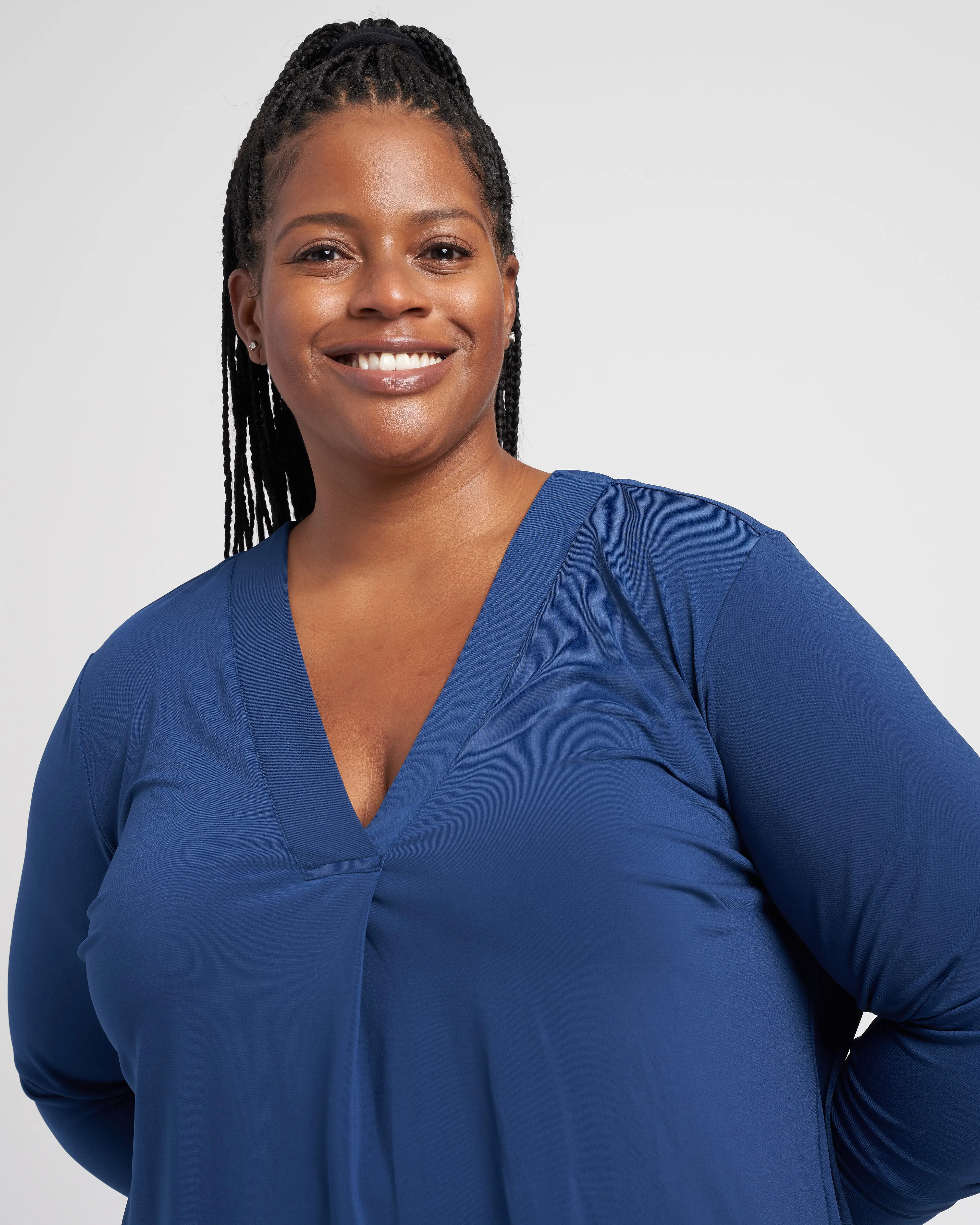 Swoop High-Low Jersey Tunic - True Blue
