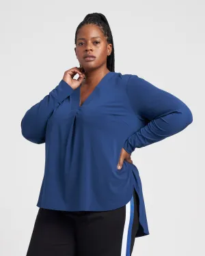 Swoop High-Low Jersey Tunic - True Blue