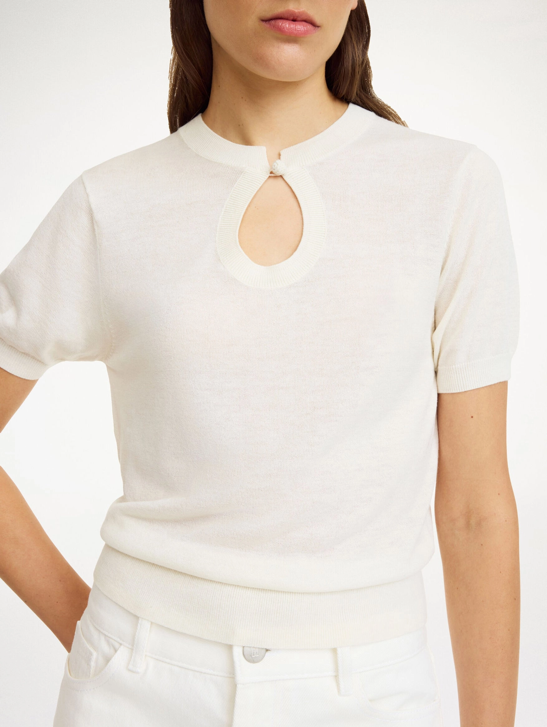Tala Sweater Top in Soft White