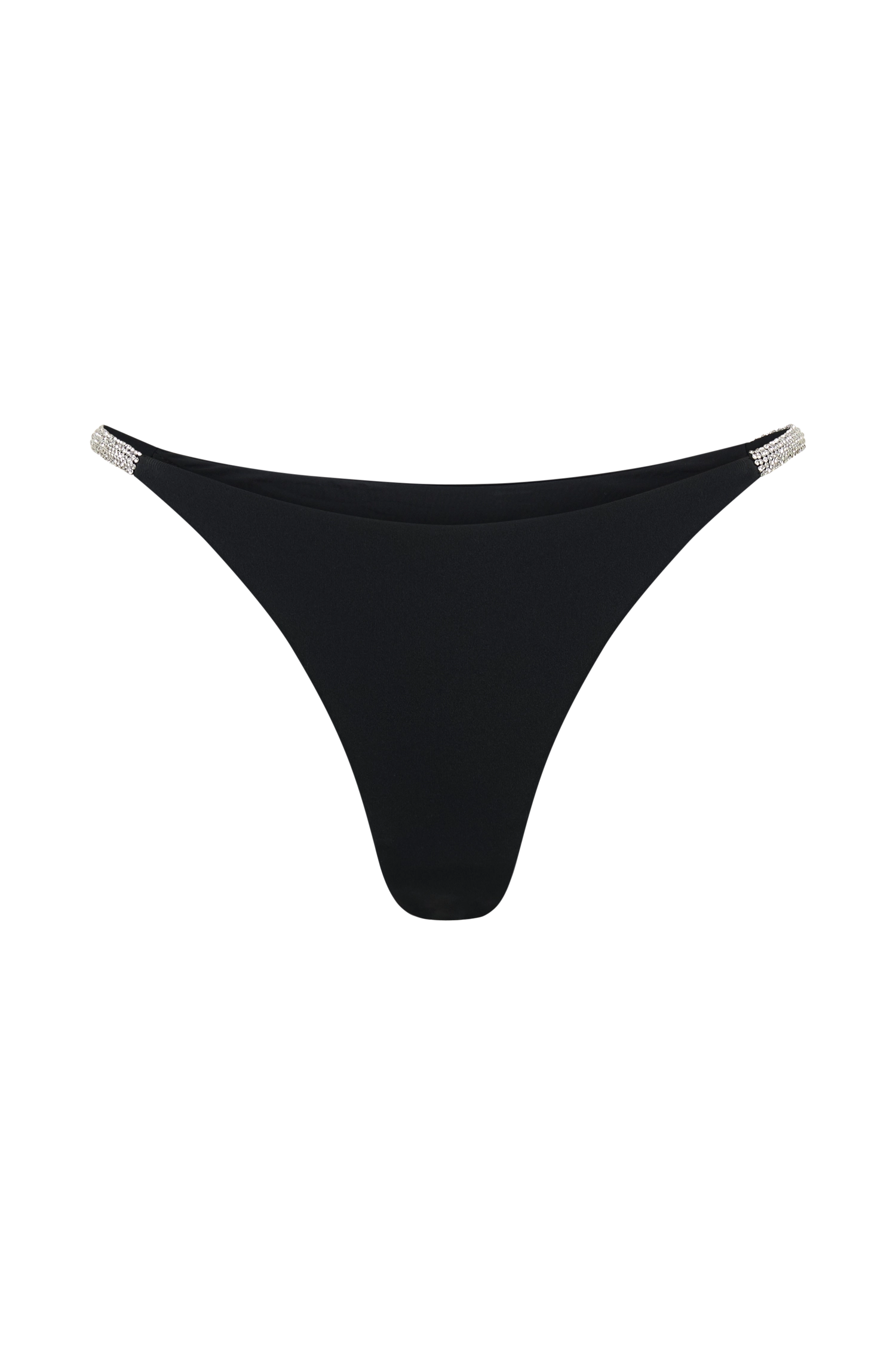 Tatum Diamante Waist Recycled Bikini Bottom - Black