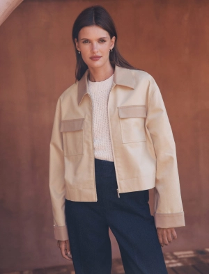 Tia Contrast Top Collar Jacket