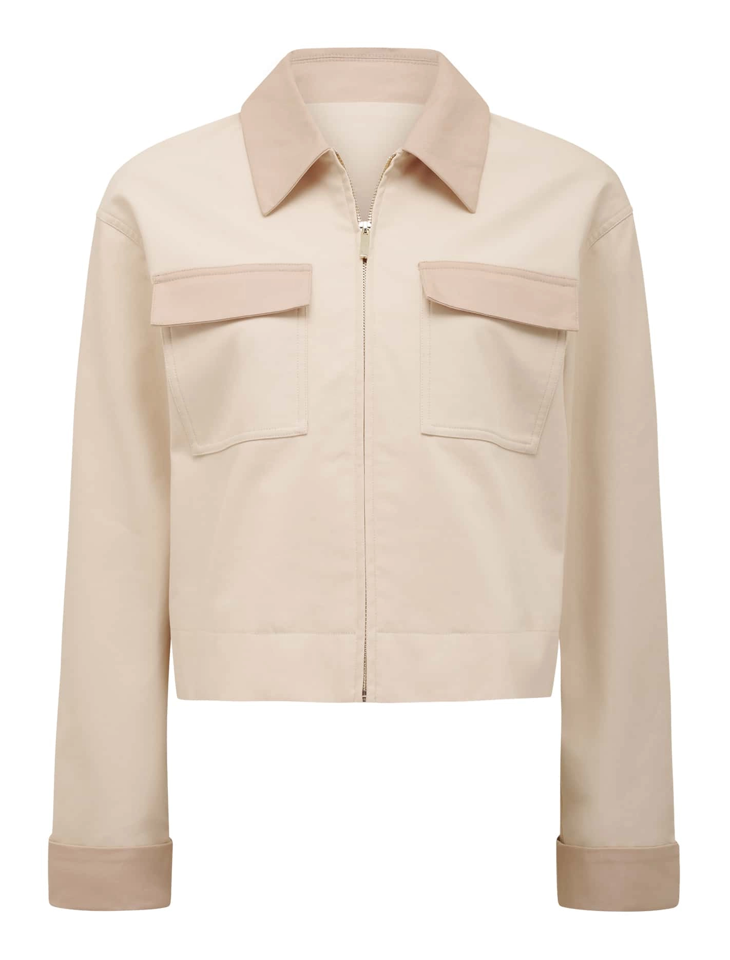 Tia Contrast Top Collar Jacket