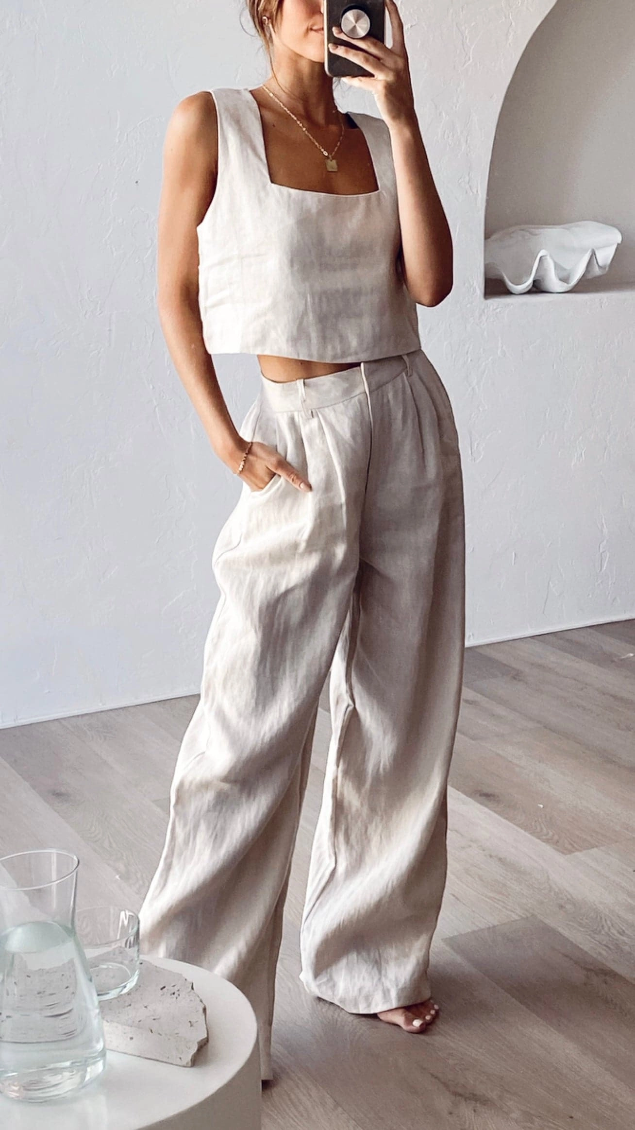 Tillie Crop Top - Oatmeal