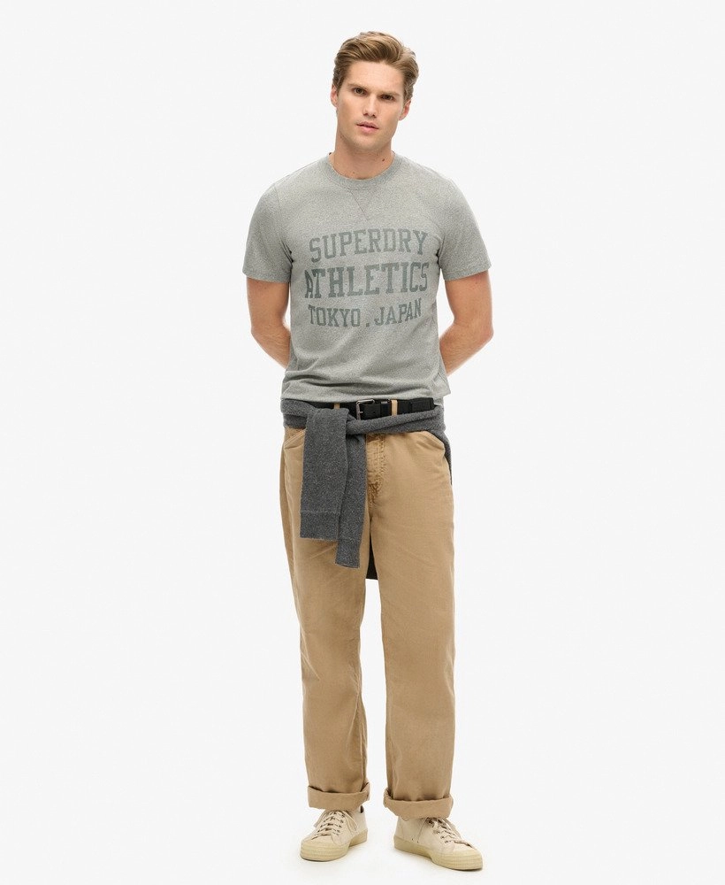 Track & Field Graphic T Shirt | Light Grey True Grit