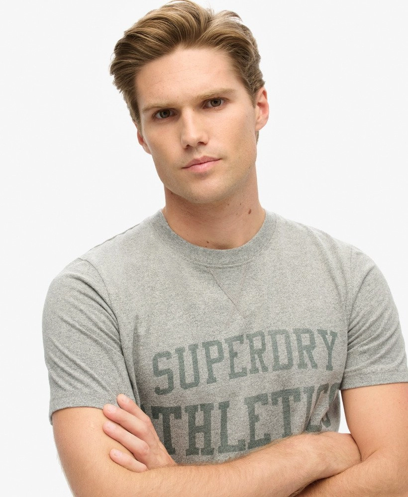Track & Field Graphic T Shirt | Light Grey True Grit