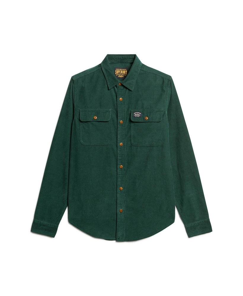 Trailsman Relaxed Fit Corduroy Shirt | Pine Green