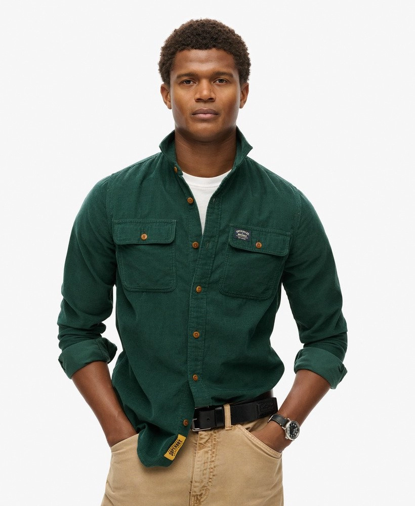 Trailsman Relaxed Fit Corduroy Shirt | Pine Green