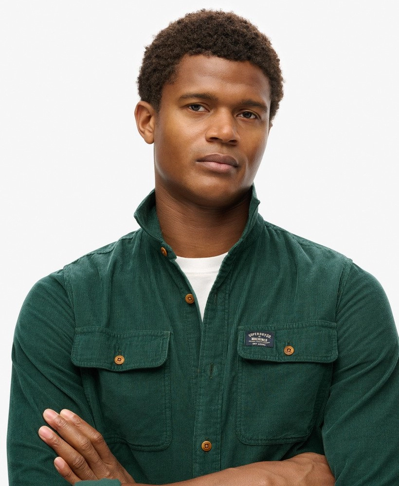 Trailsman Relaxed Fit Corduroy Shirt | Pine Green