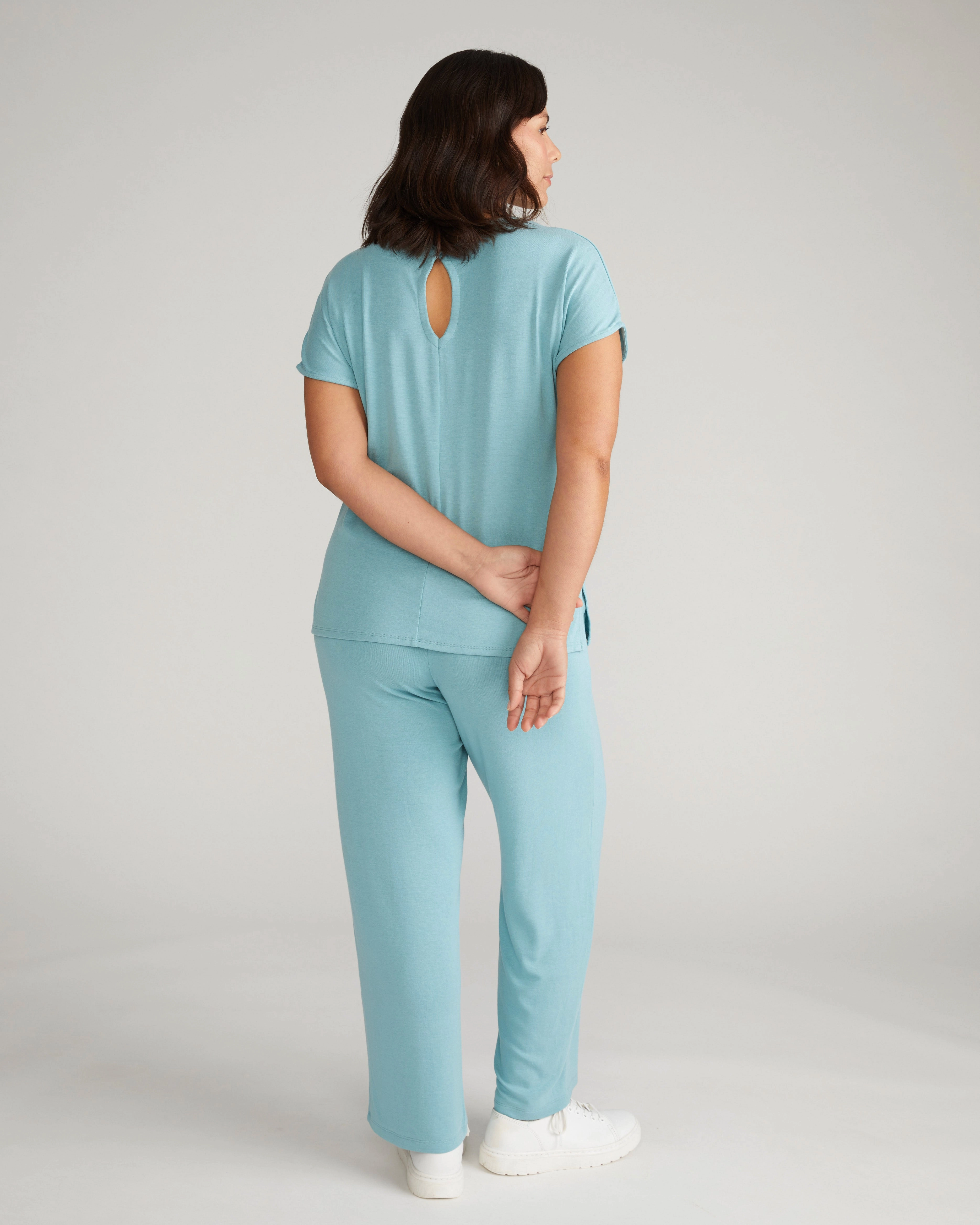 TravelKnit Relaxed Pants - Cameo Blue