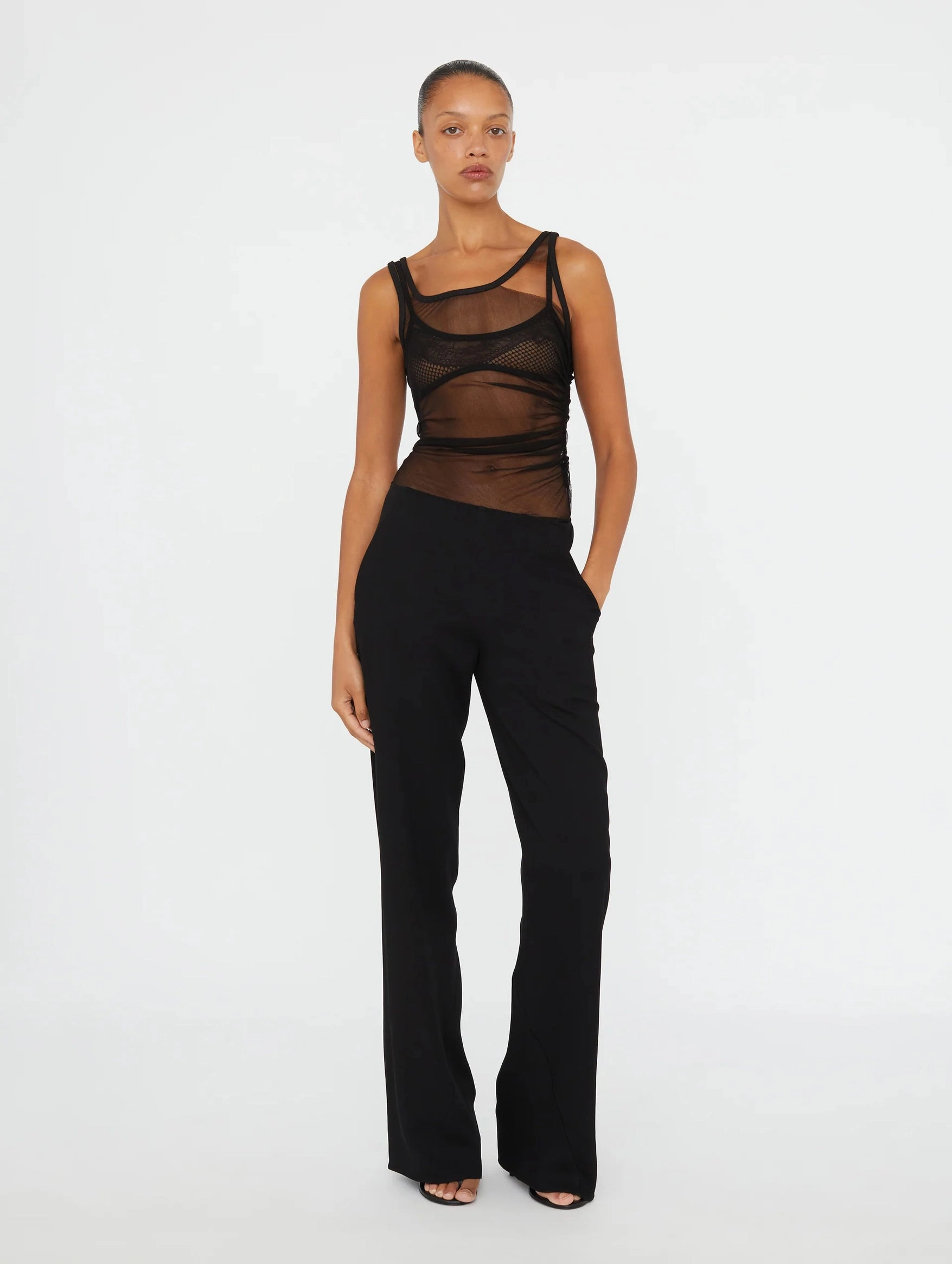 Traverse Bias Trouser in Black